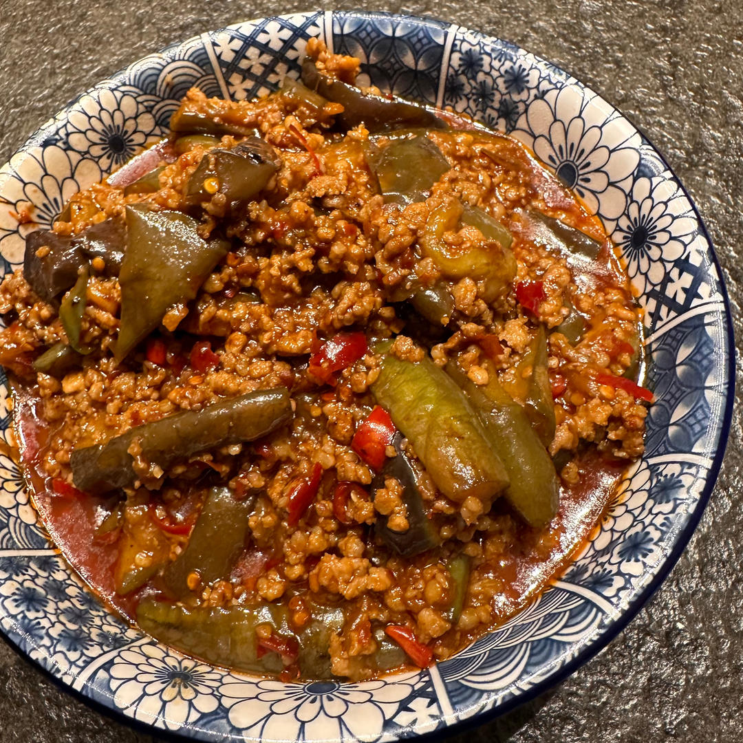 红烧肉沫茄子