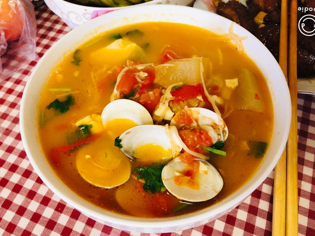 蛤蜊豆腐汤(减肥)