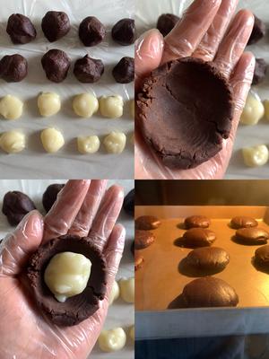 好吃到跳脚❗️外酥里糯的巧克力麻薯曲奇的做法 步骤4
