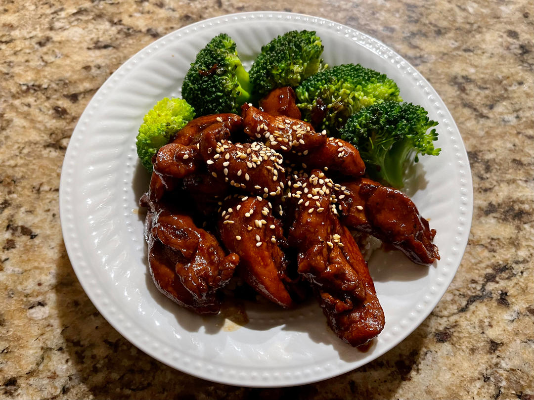 不放一滴油的照烧鸡腿饭