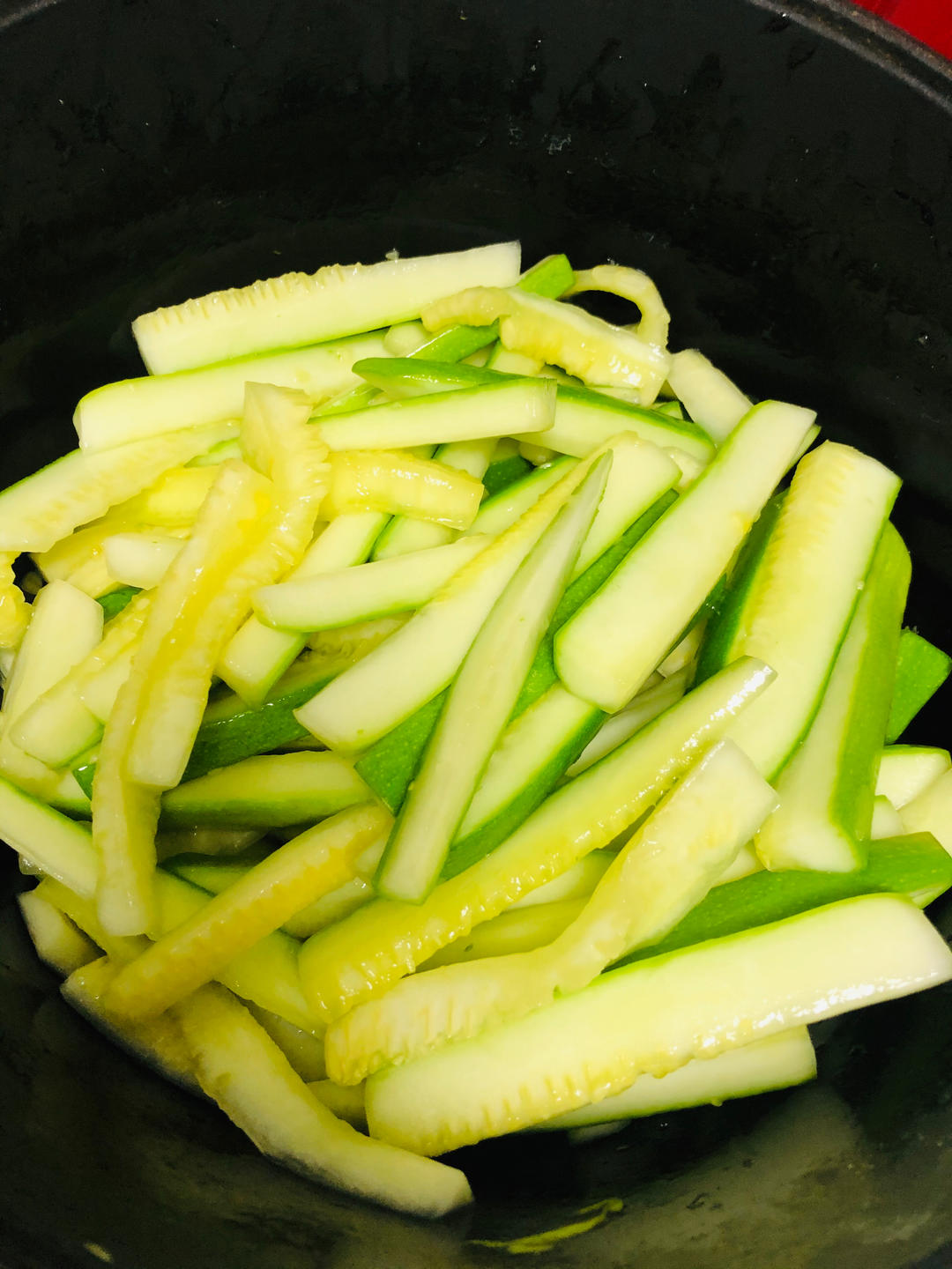纯素美食|干锅西葫芦条的做法 步骤5