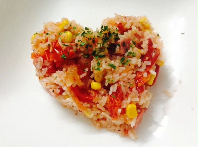 整个番茄饭加强版【两个番茄玉米饭】