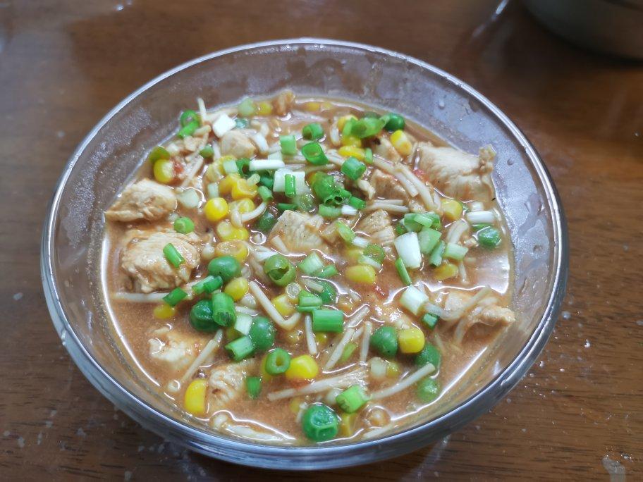 茄汁玉米鸡胸肉（减肥最爱，无腥味）