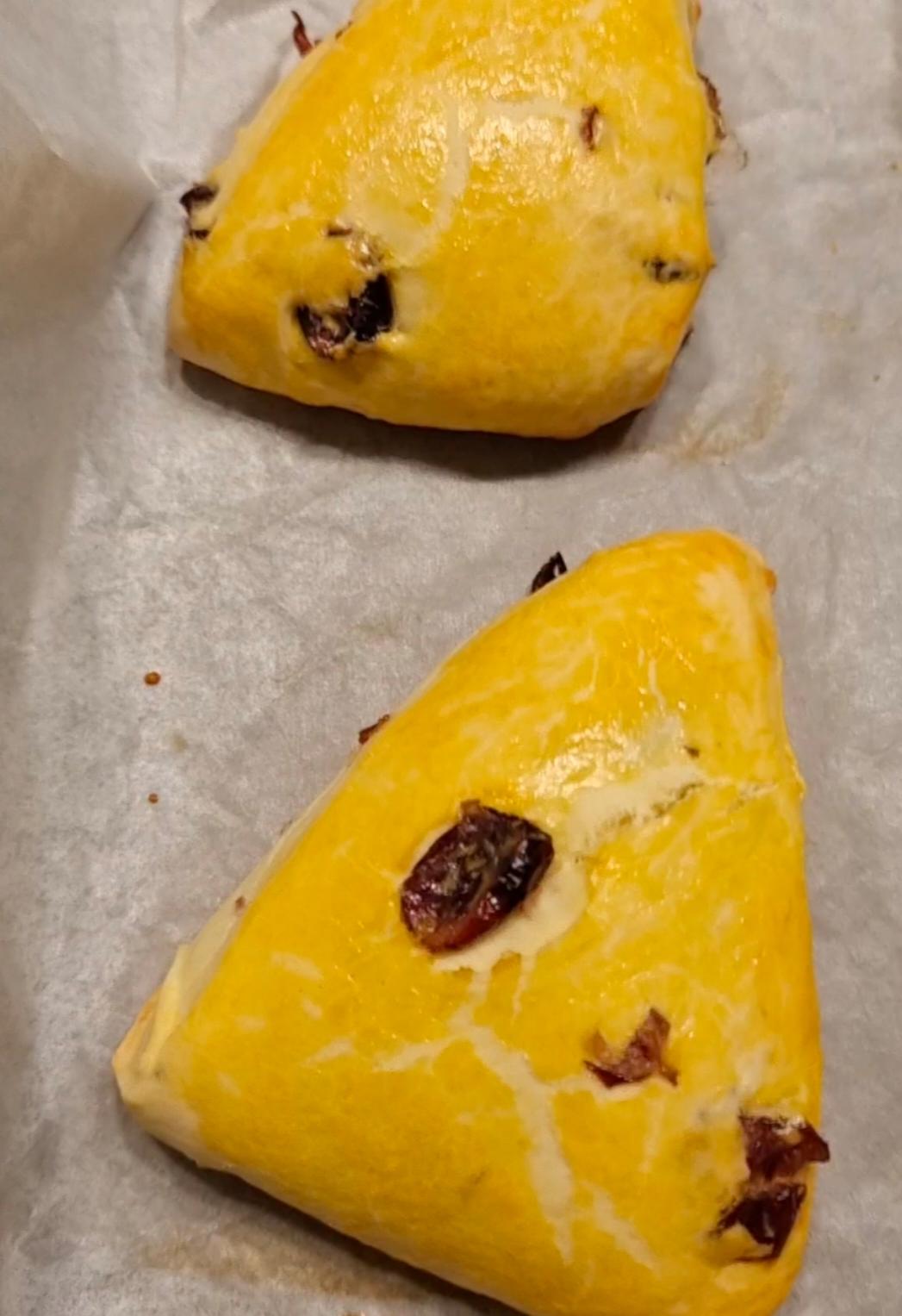 免打发❗️外酥里软蔓越莓司康，零失败巨好吃