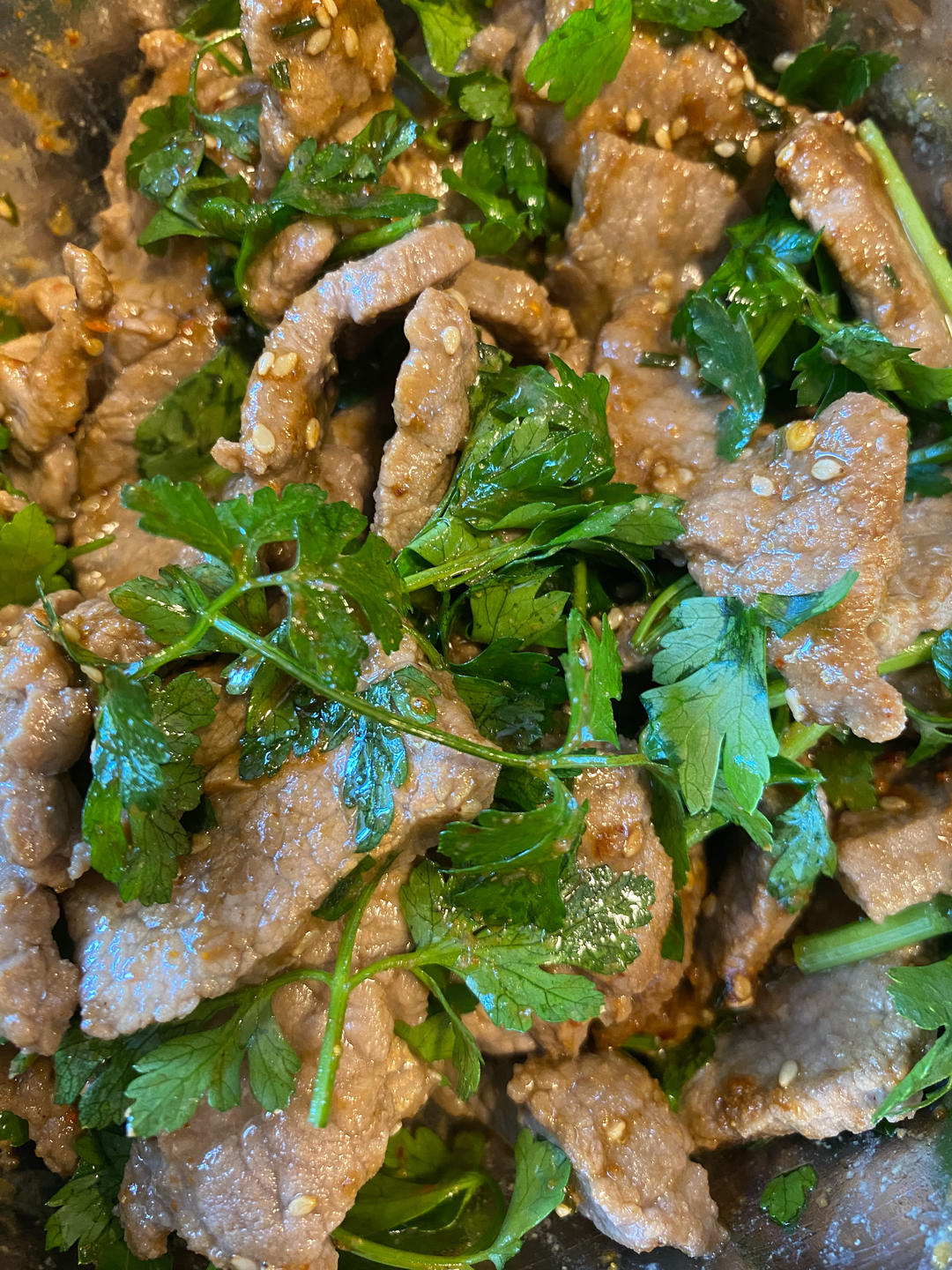 好吃到让人颤抖的香菜拌牛肉