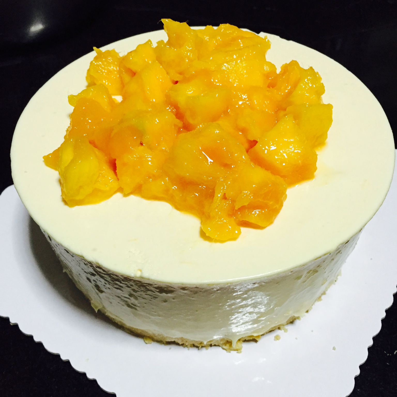 蛋糕 【视频】芒果慕斯(6寸) | 含镜面果胶配方 抢抢抢-婕做的【视频