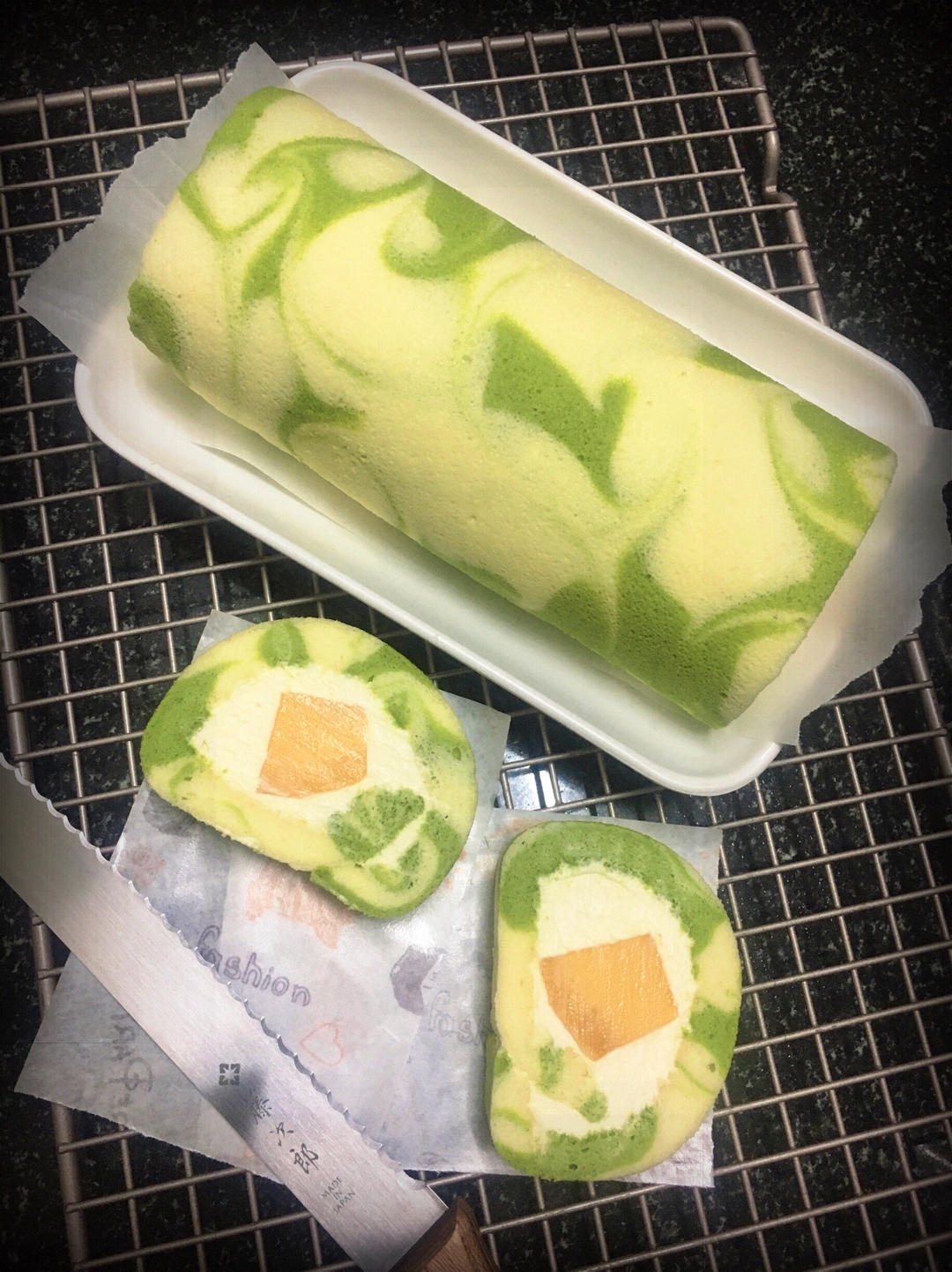 斑斓双色蛋糕卷｜小清新高颜值甜品