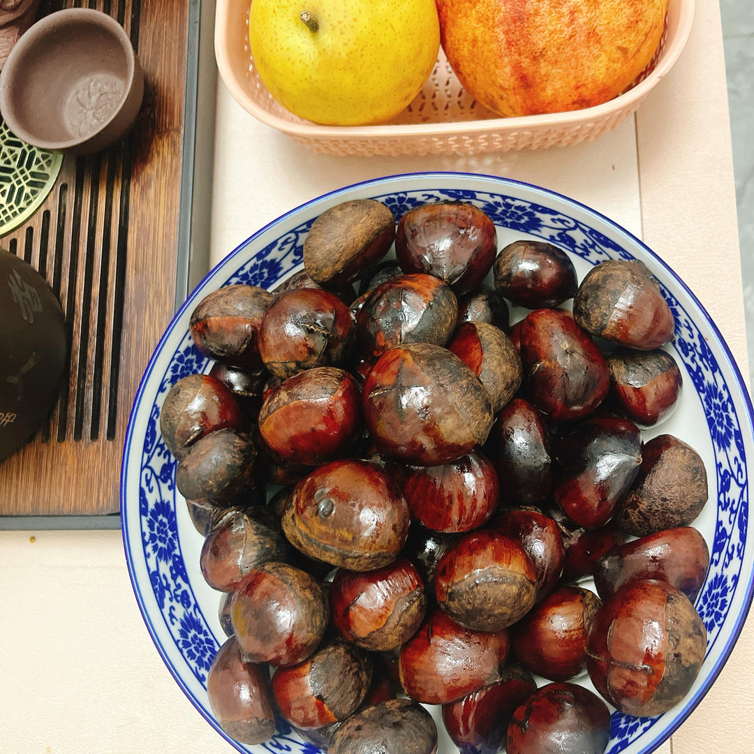 糖沁干炒板栗（无烤箱，懒人快手版）