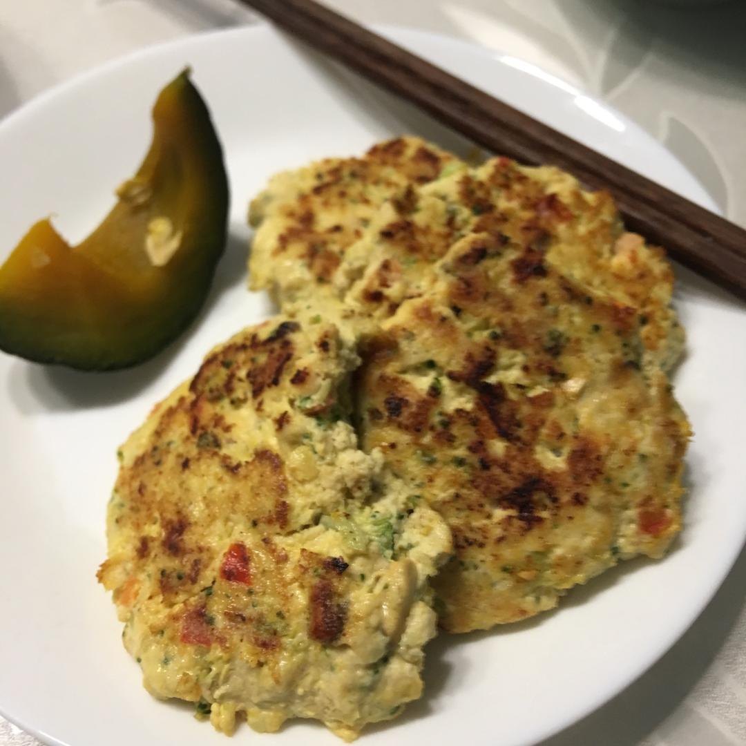 无油减脂豆腐鸡肉丸子