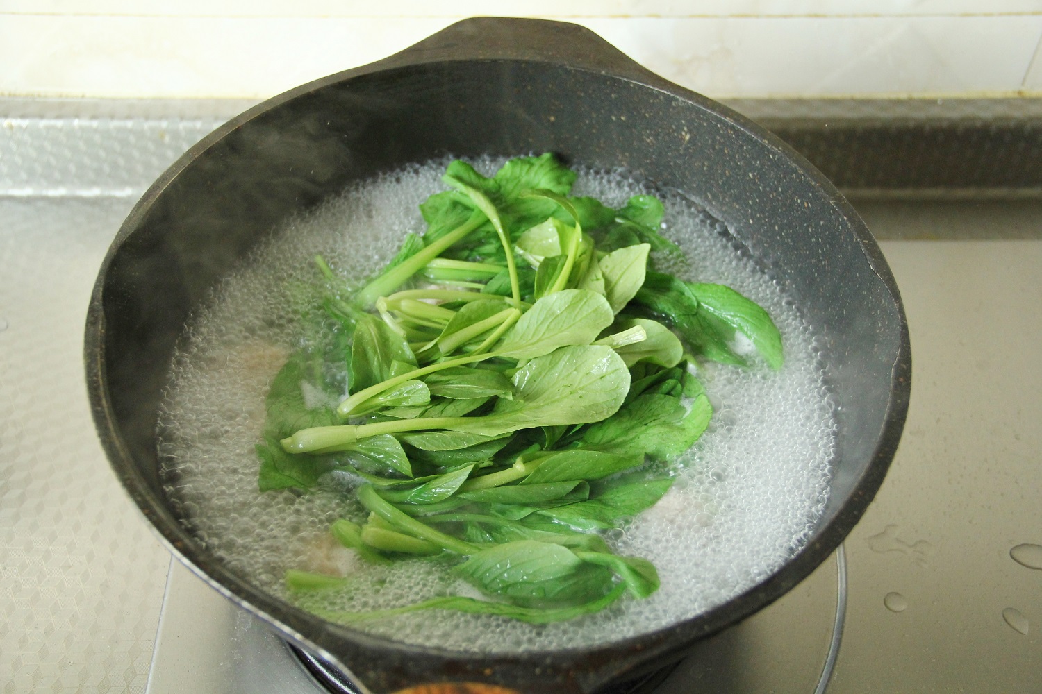 小青菜肉圆汤的做法 步骤6