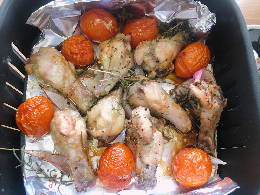 烤洋葱鸡腿小番茄（空气炸锅版）