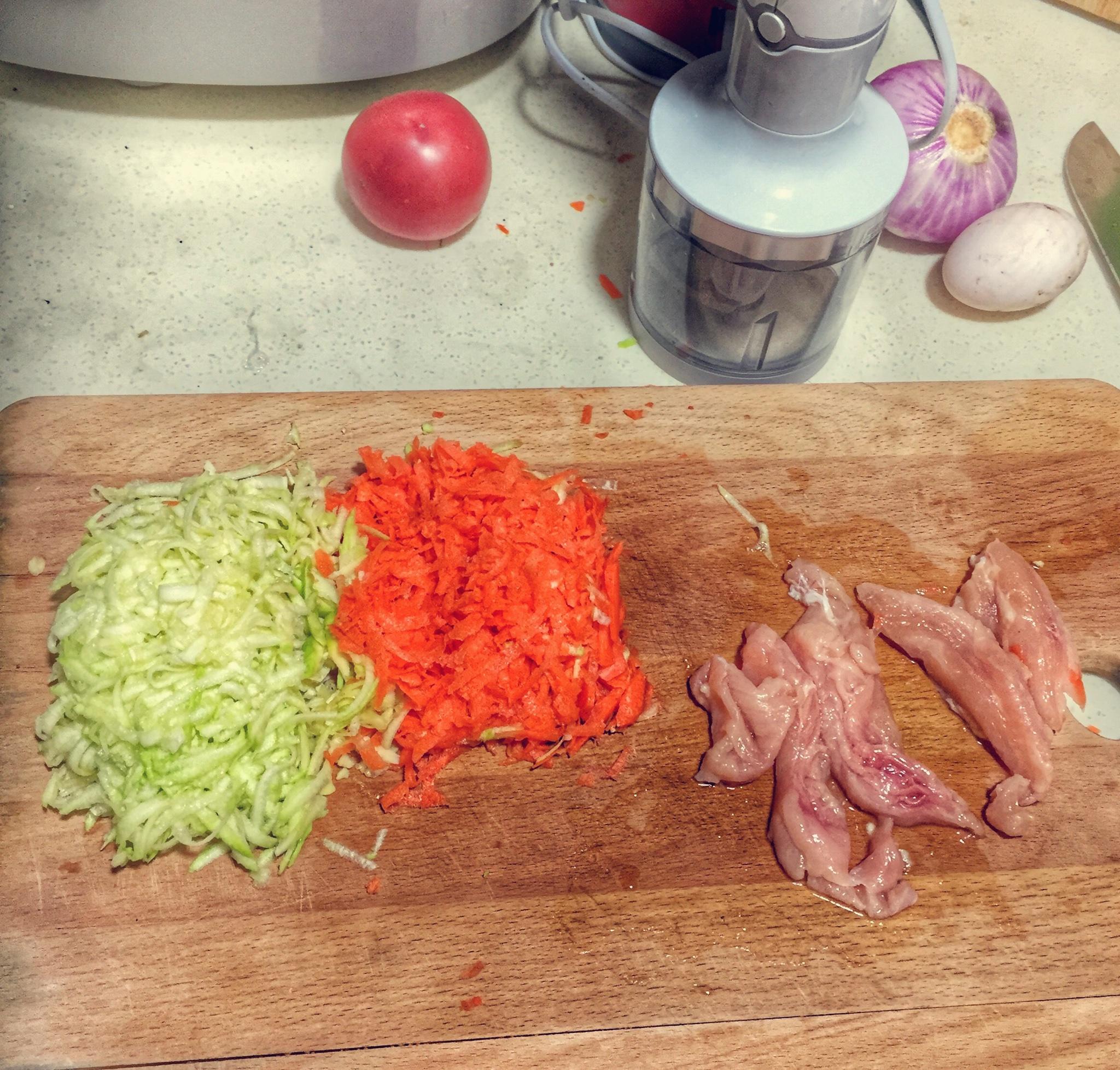 烤鸡胸肉土豆蔬菜饼（无油版）的做法 步骤1