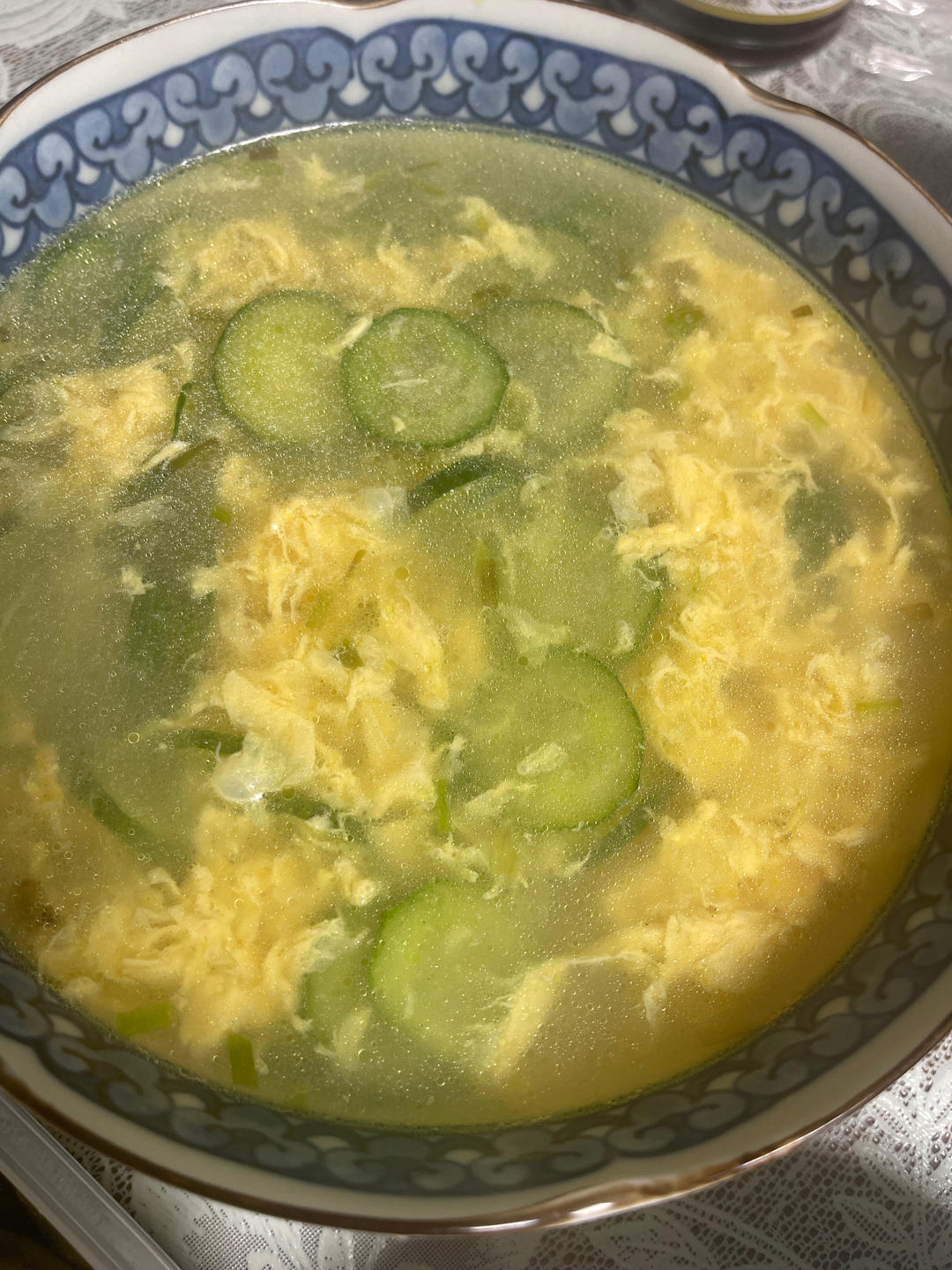 超鲜嫩好喝五分钟搞定黄瓜鸡蛋汤