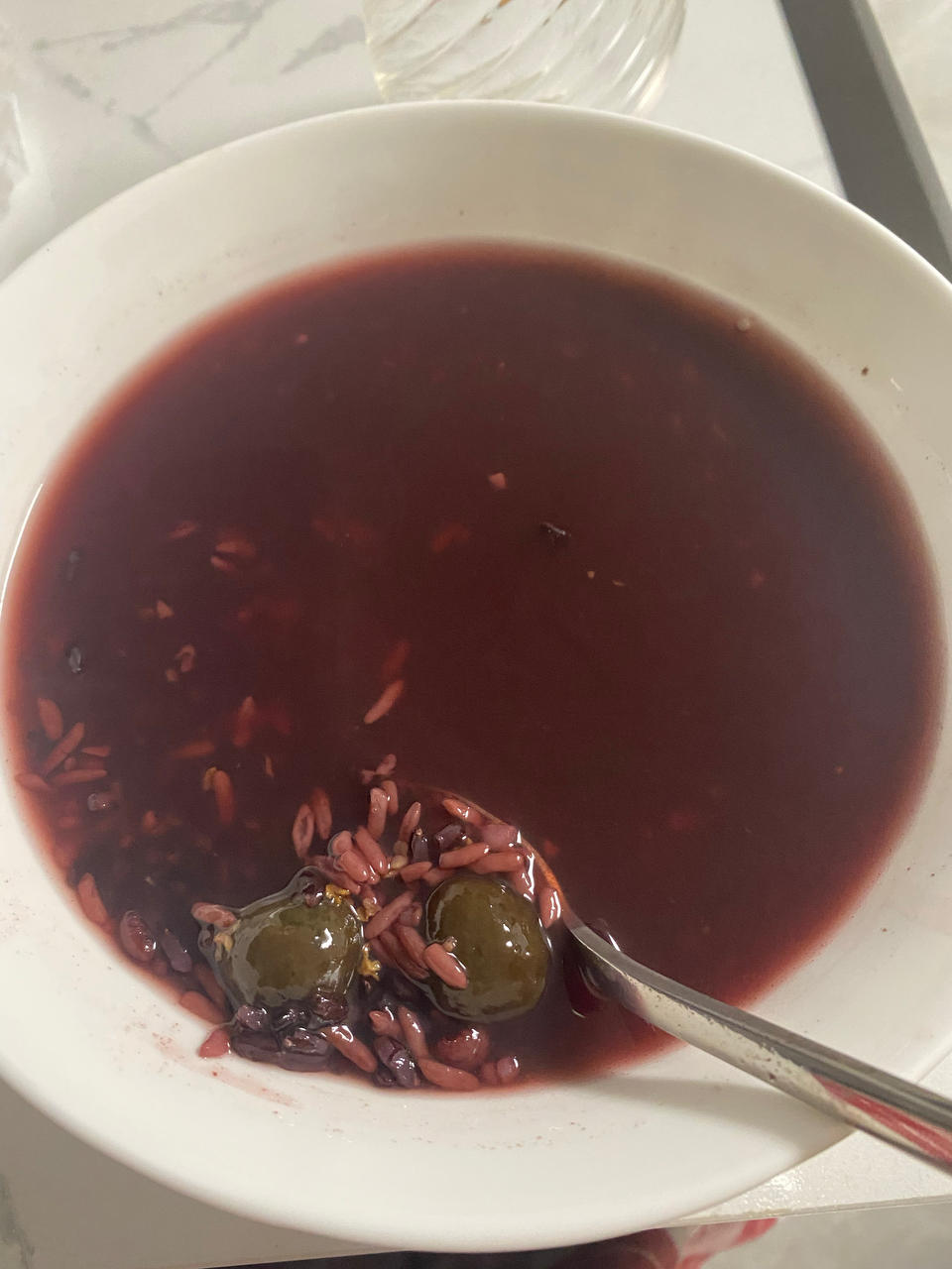 ❤️黑米酒酿圆子❤️🥣