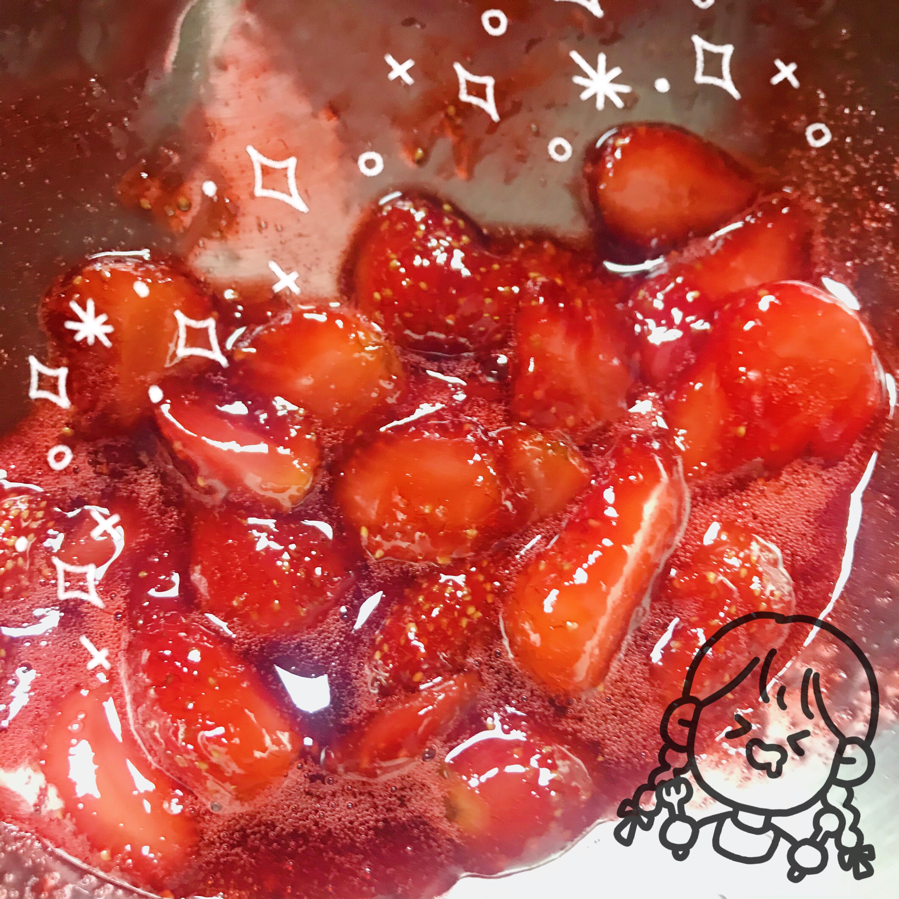 超清新的草莓嘟嘟果酱的做法