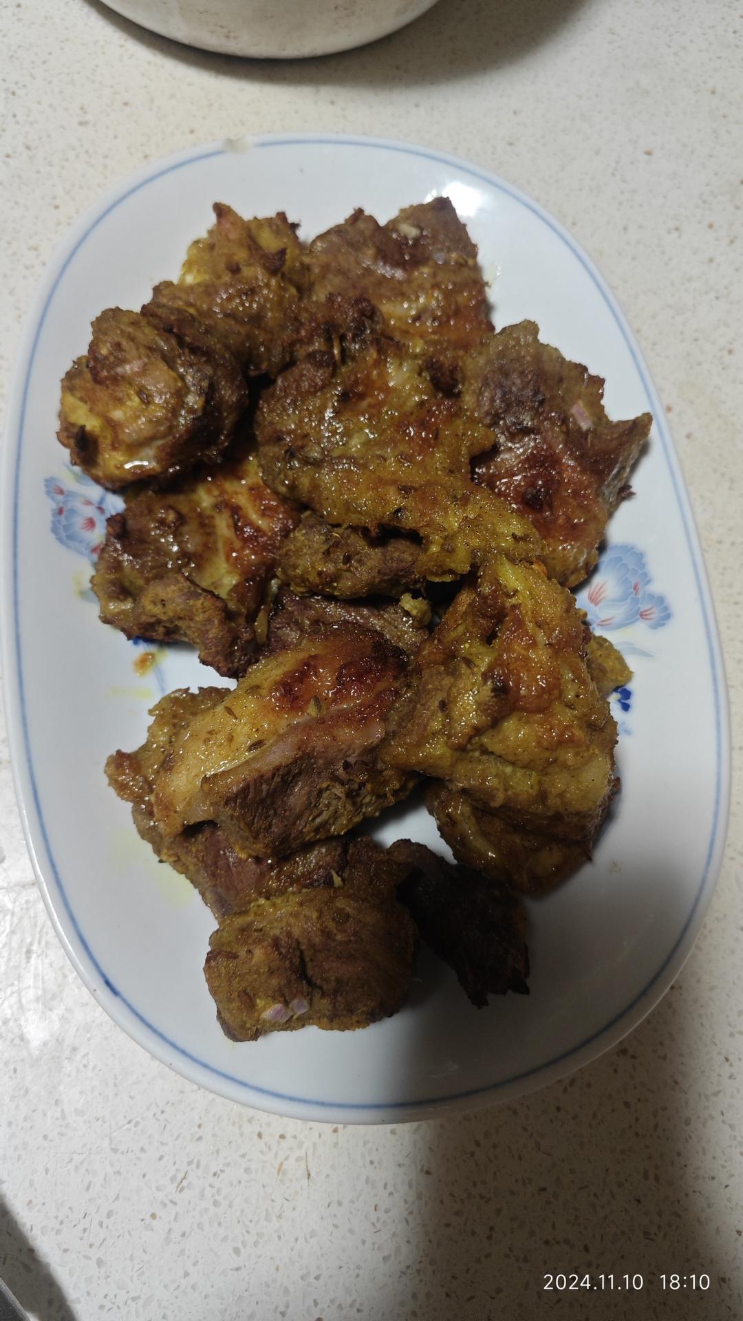 烤箱版新疆正宗挂糊羊肉串