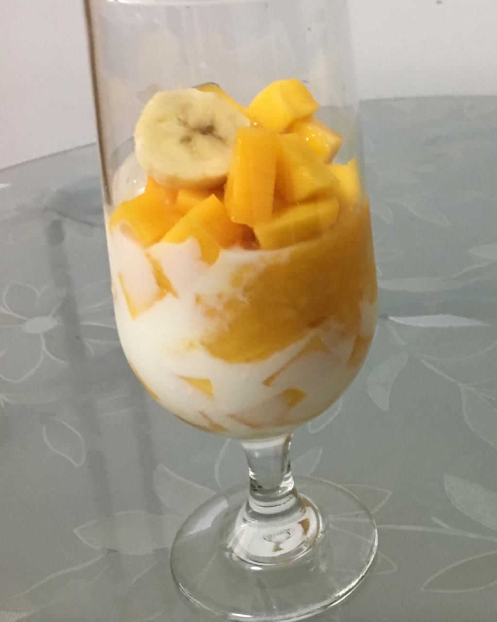 jw一米阳光做的芒果优格杯