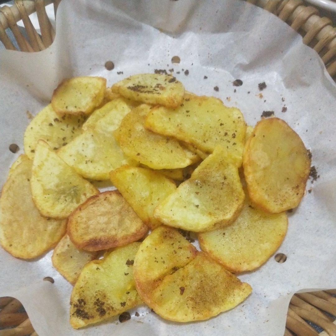 超简便的炸薯片 炸土豆片