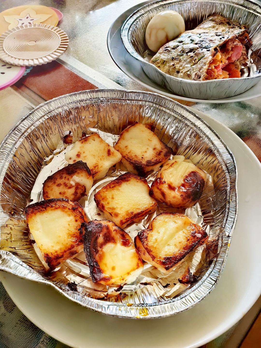 空气炸锅版烤蒙古奶豆腐