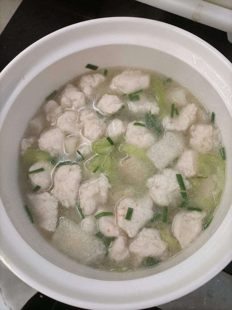 竹荪丝瓜虾滑汤