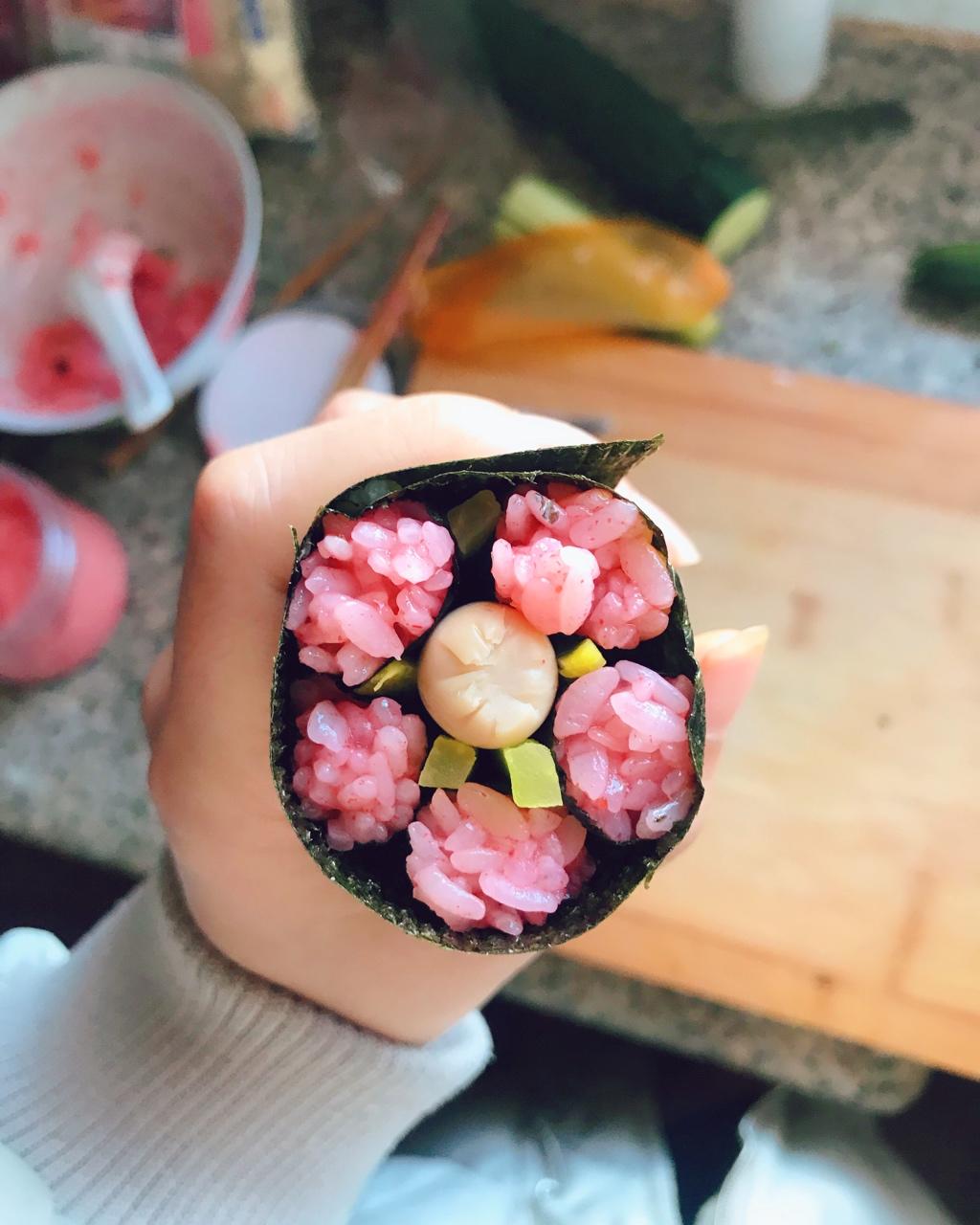 selina-0做的花朵寿司