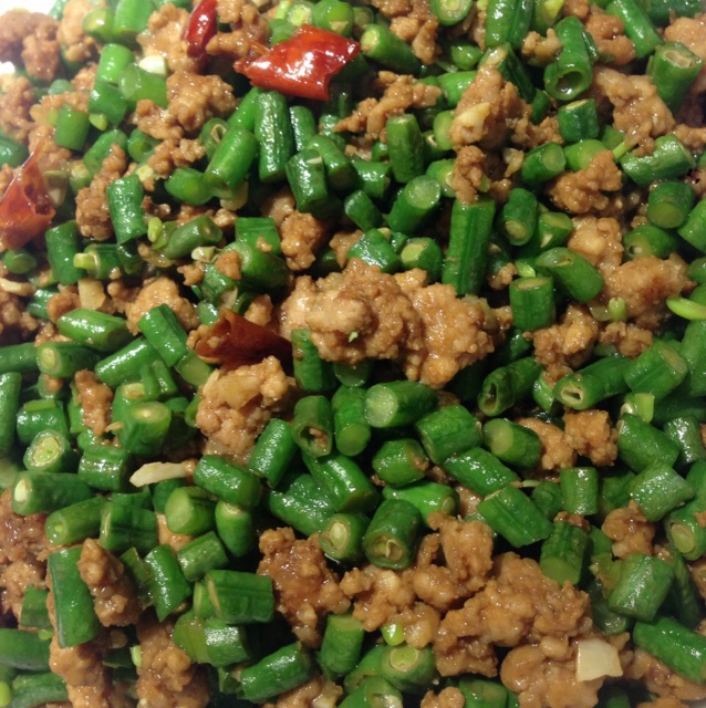 肉沫豆角下饭菜