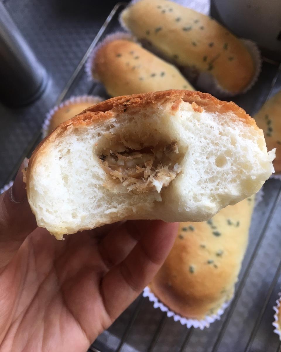 葱香肉松墨西哥面包（波兰种+烫种）