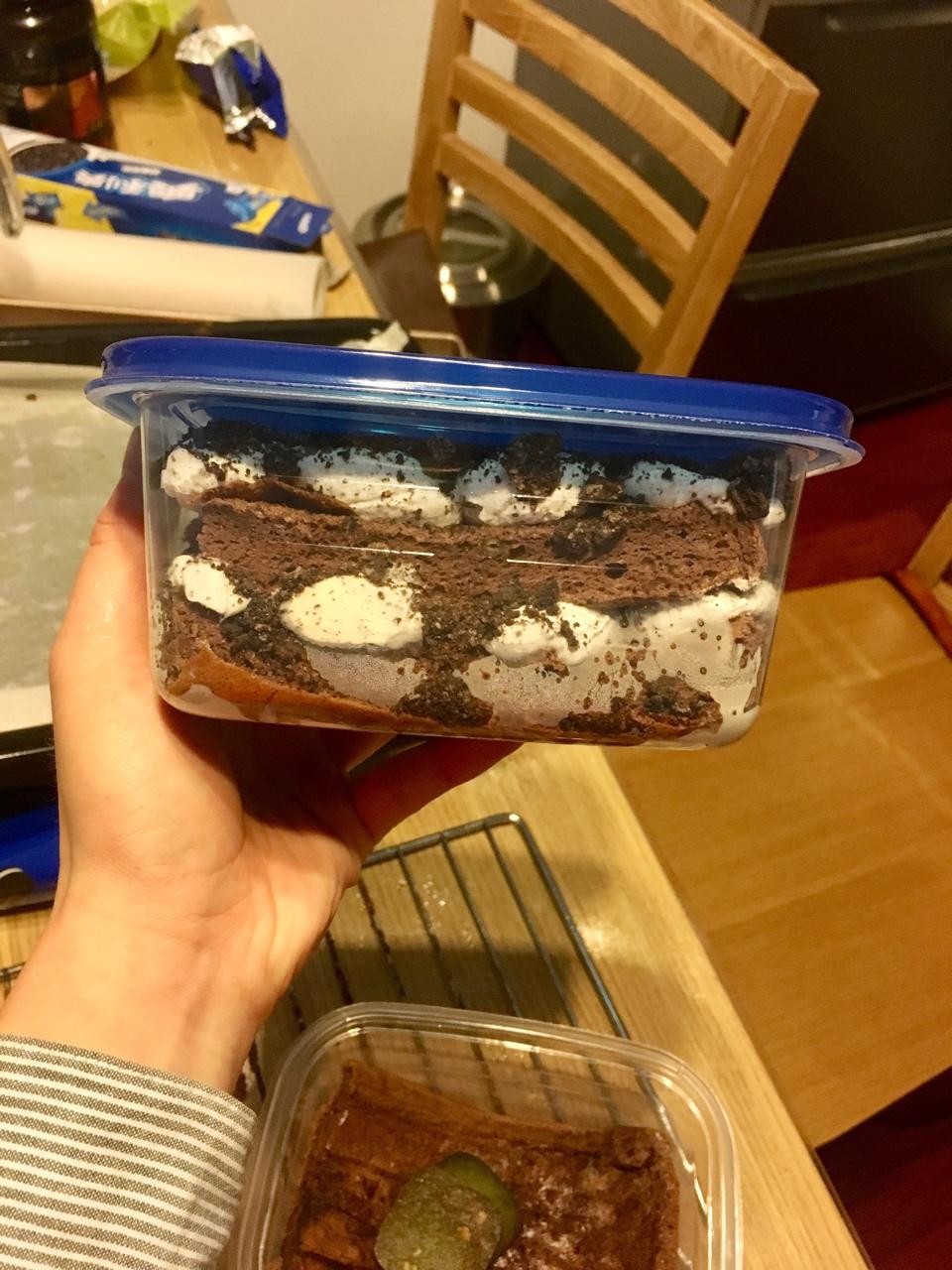 低糖不腻的奥利奥咸奶油蛋糕盒子