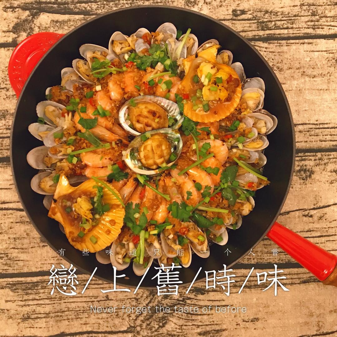 蒜香吮指海鲜大咖——松下NU-JK200W大蒸烤箱食谱