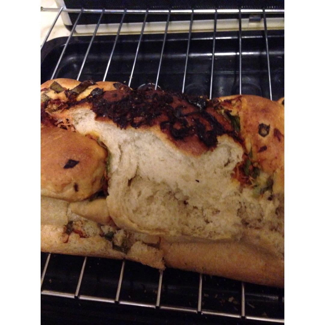 香葱肉松手撕吐司