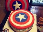 美国队长创意生日蛋糕