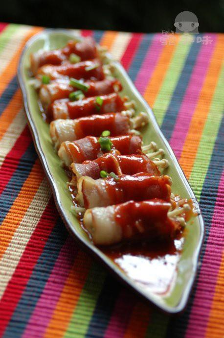 培根金针卷的做法