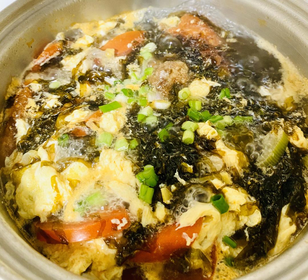 西红柿紫菜蛋汤