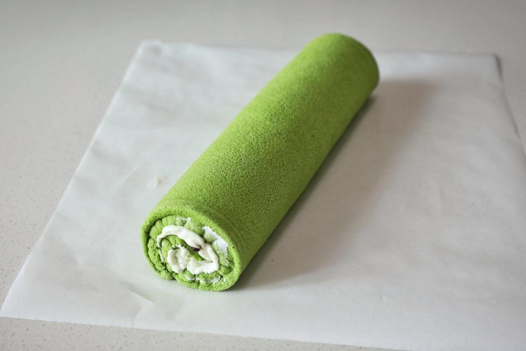 迷你抹茶蛋糕卷