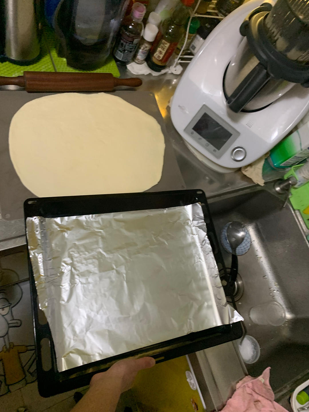 🍕单手披萨｜卡卡爸·教小白｜第一张披萨