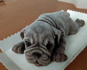 抖音网红3D沙皮狗-巧克力慕斯蛋糕的做法 步骤8