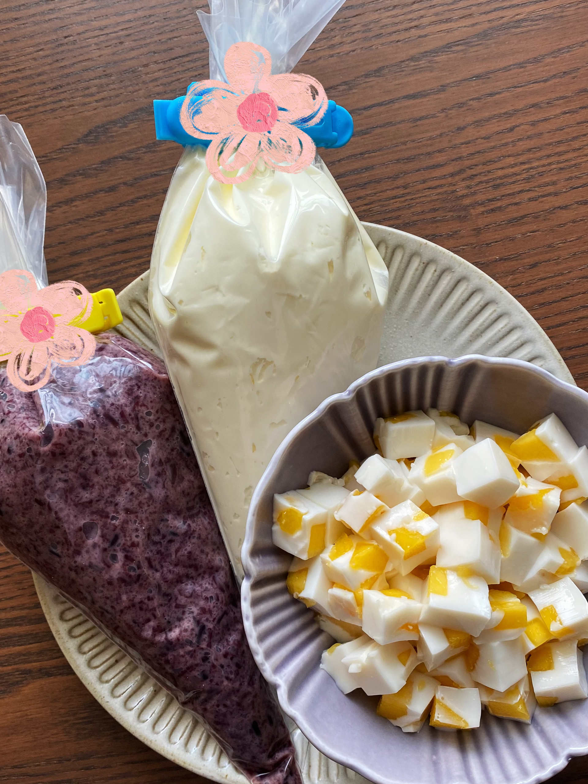 蛋糕夹层用椰香紫米馅