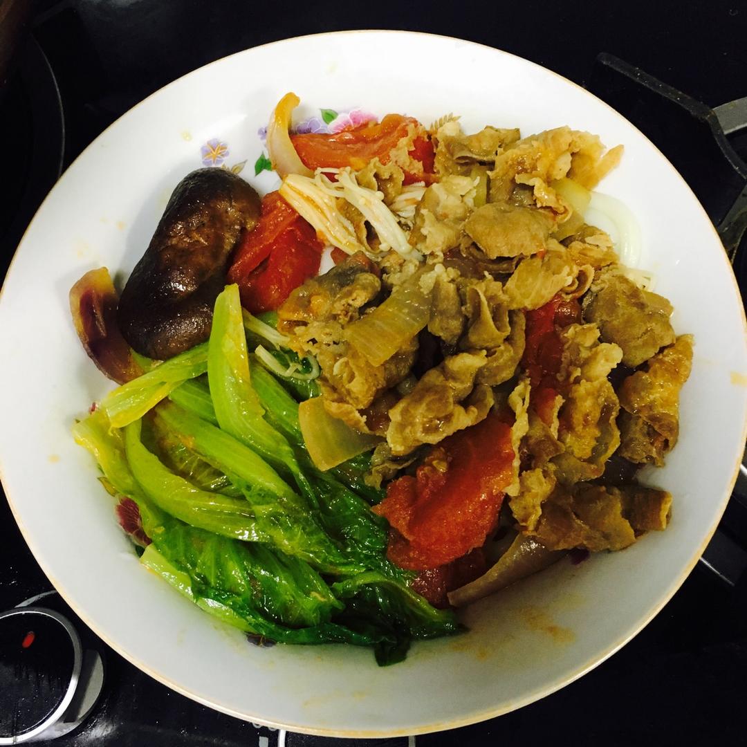 番茄肥牛乌冬面