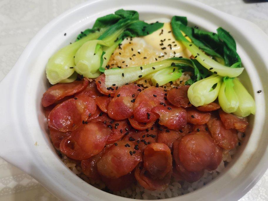 香喷喷的🍲腊肠煲仔饭（砂锅版）超简单神速