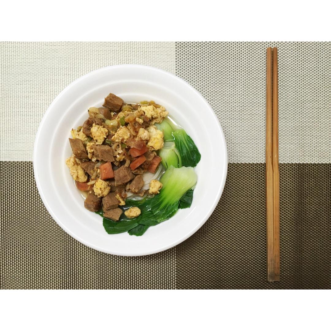 牛肉粒打卤面