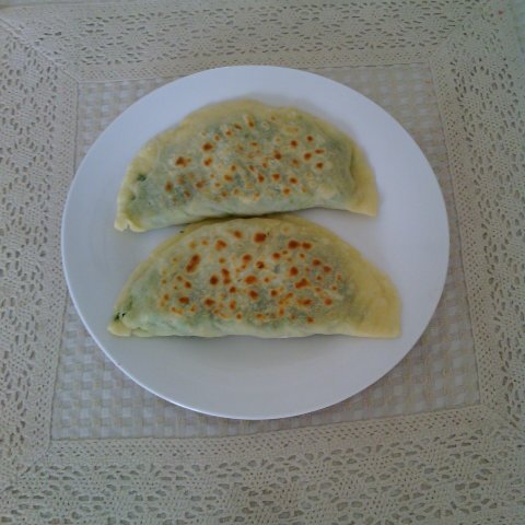 玉米粉发面版韭菜盒子（电饼铛煎烙）