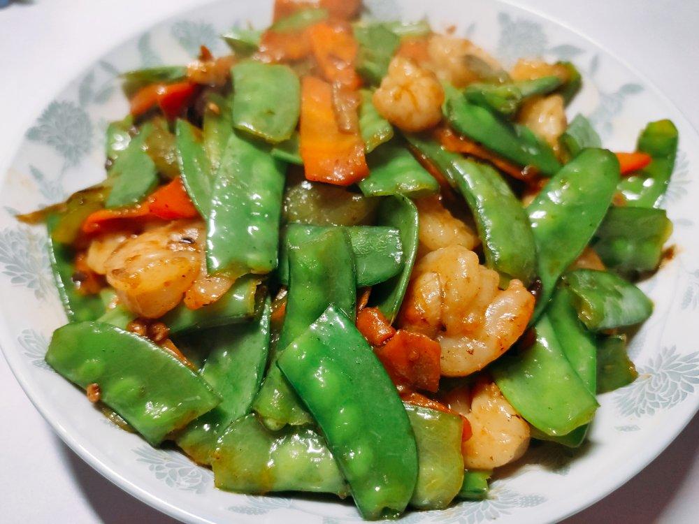 💐荷兰豆炒虾仁💐