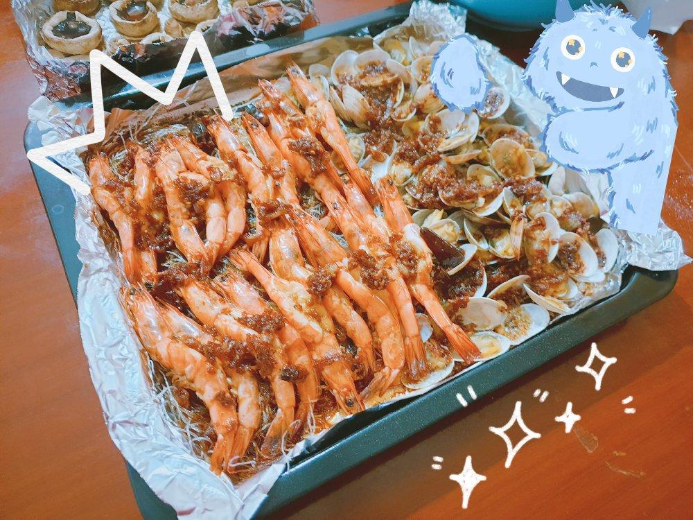 蒜蓉粉丝烤花甲虾