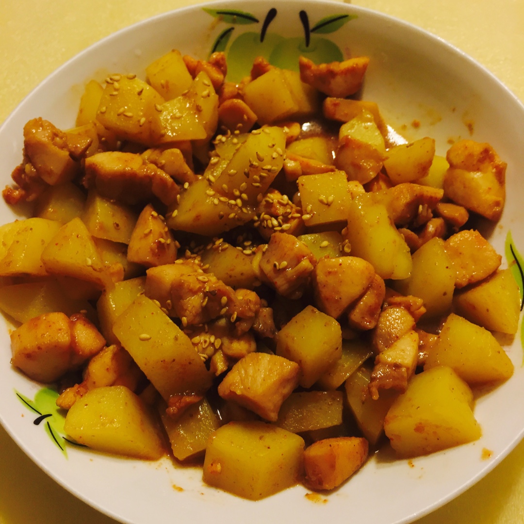新奥尔良烤鸡腿土豆