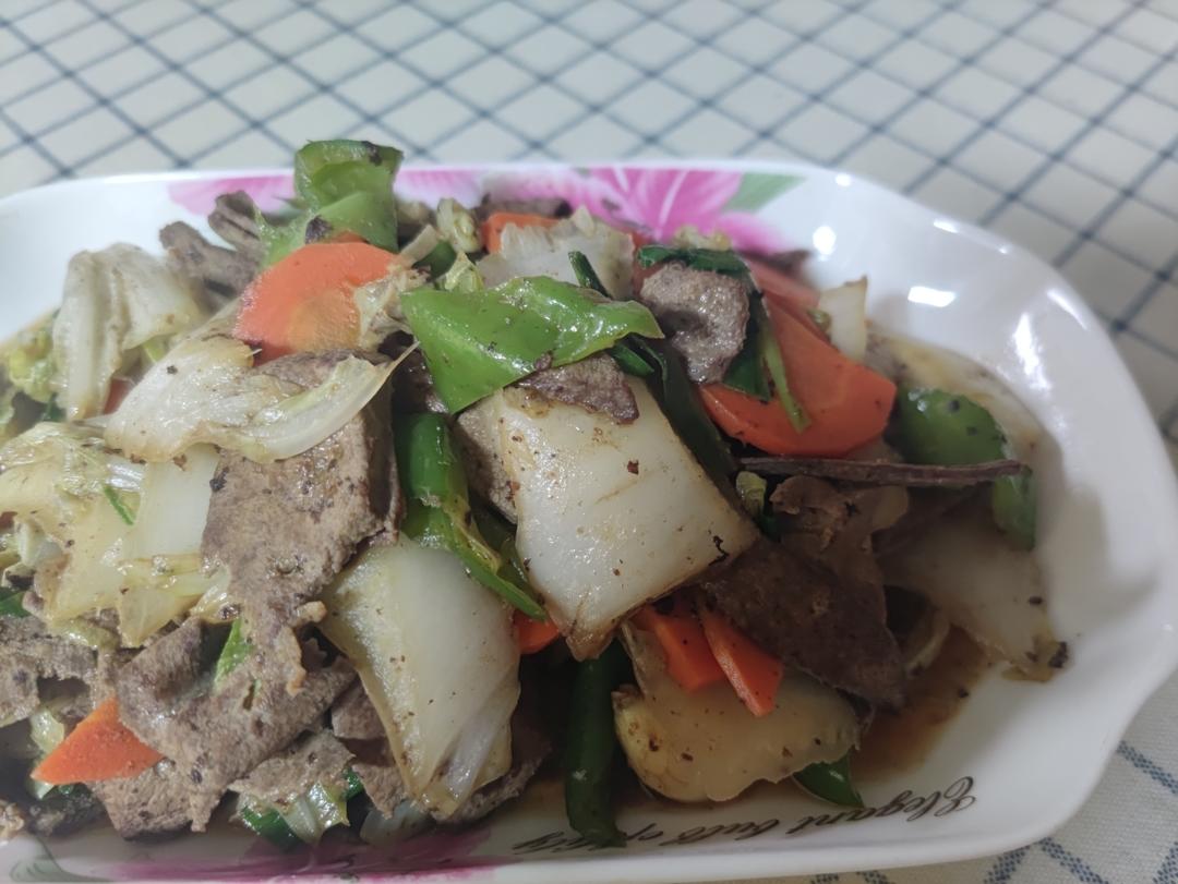 大白菜炒猪肝
