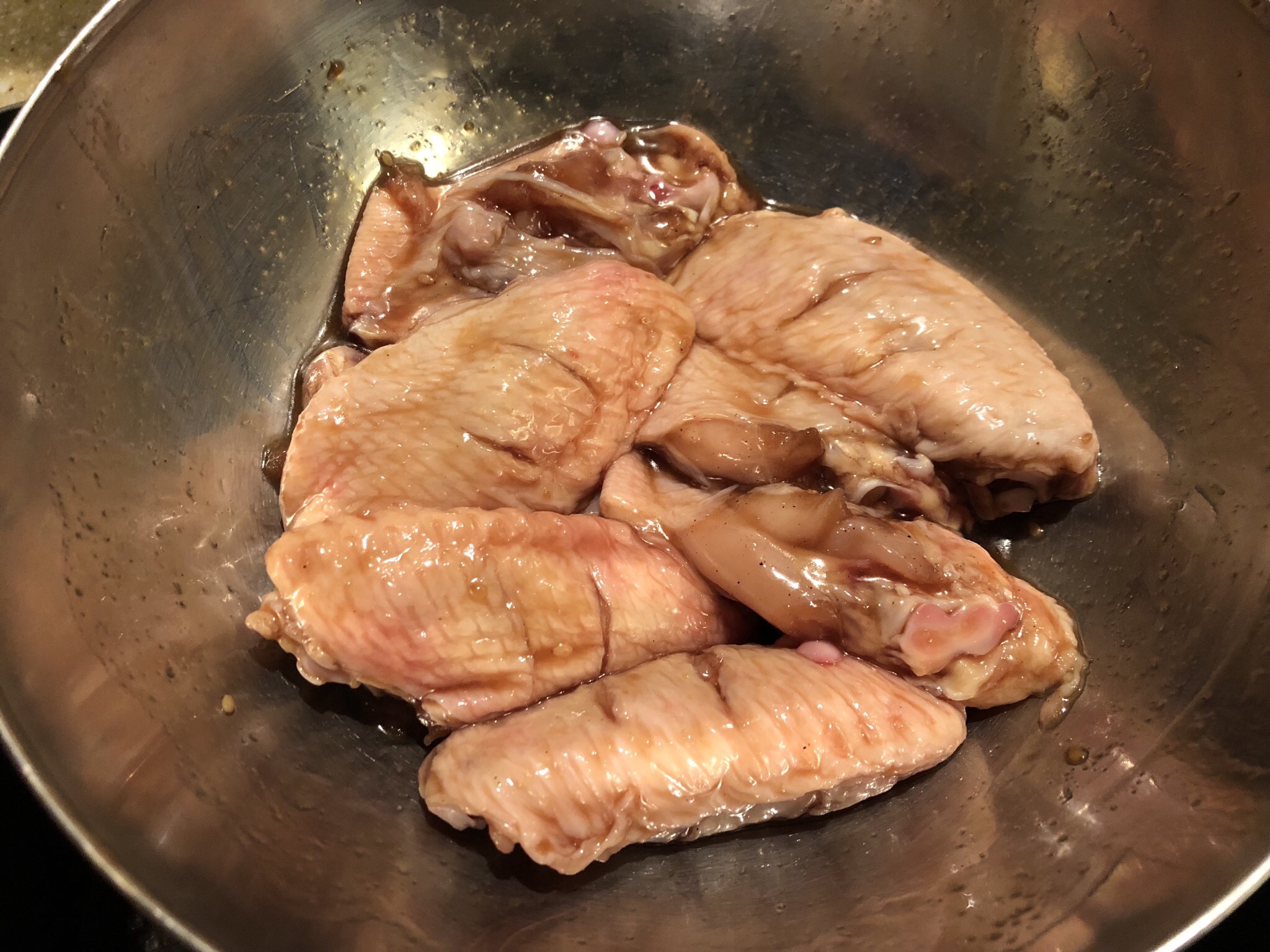 平底锅烧烤翅虾的做法 步骤8