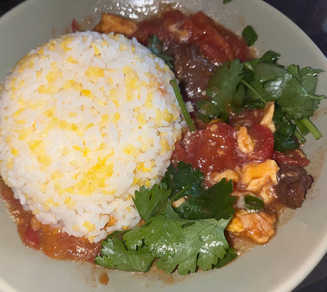 酸甜浓郁～超开胃🔥番茄滑蛋牛肉饭