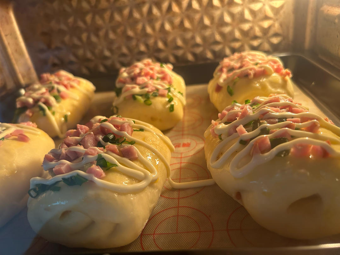 香葱火腿肉松面包