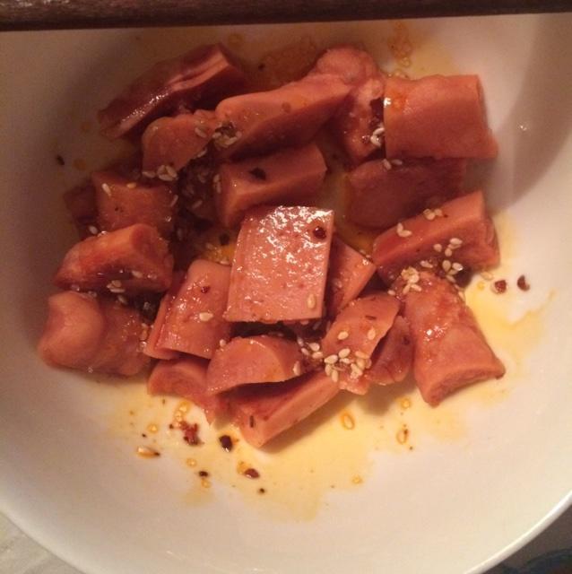 超简易屌丝微波炉烤火腿肠的做法