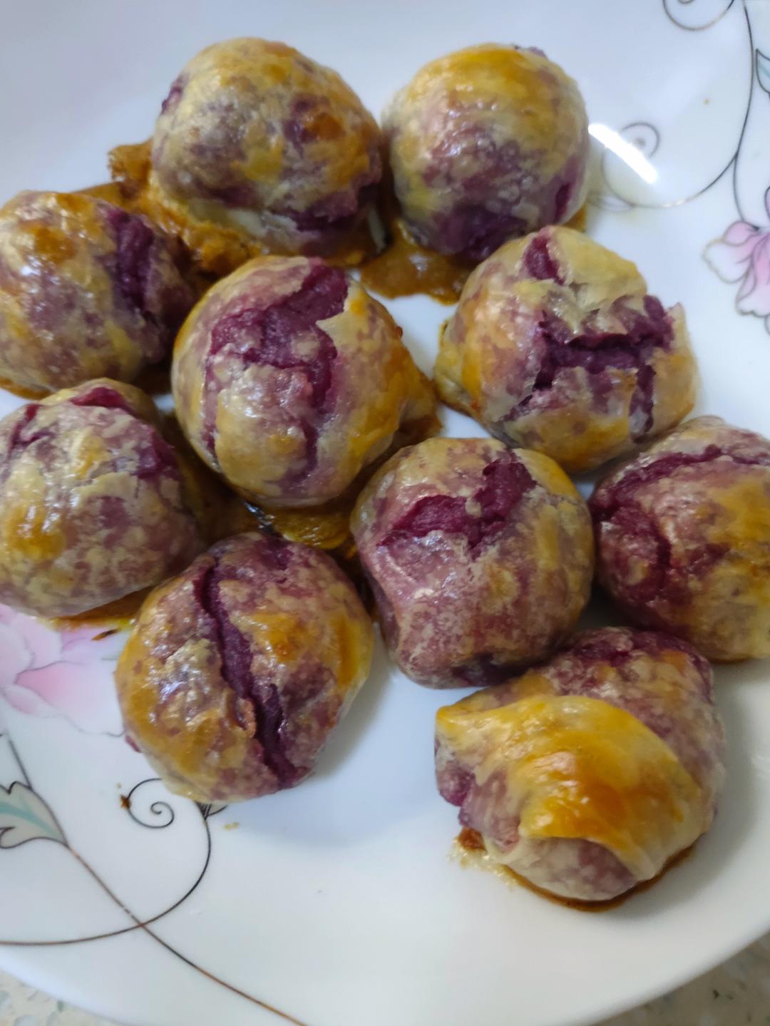 手抓饼新吃法🔥一看就会❗️❗️芋泥桃花酥🌸